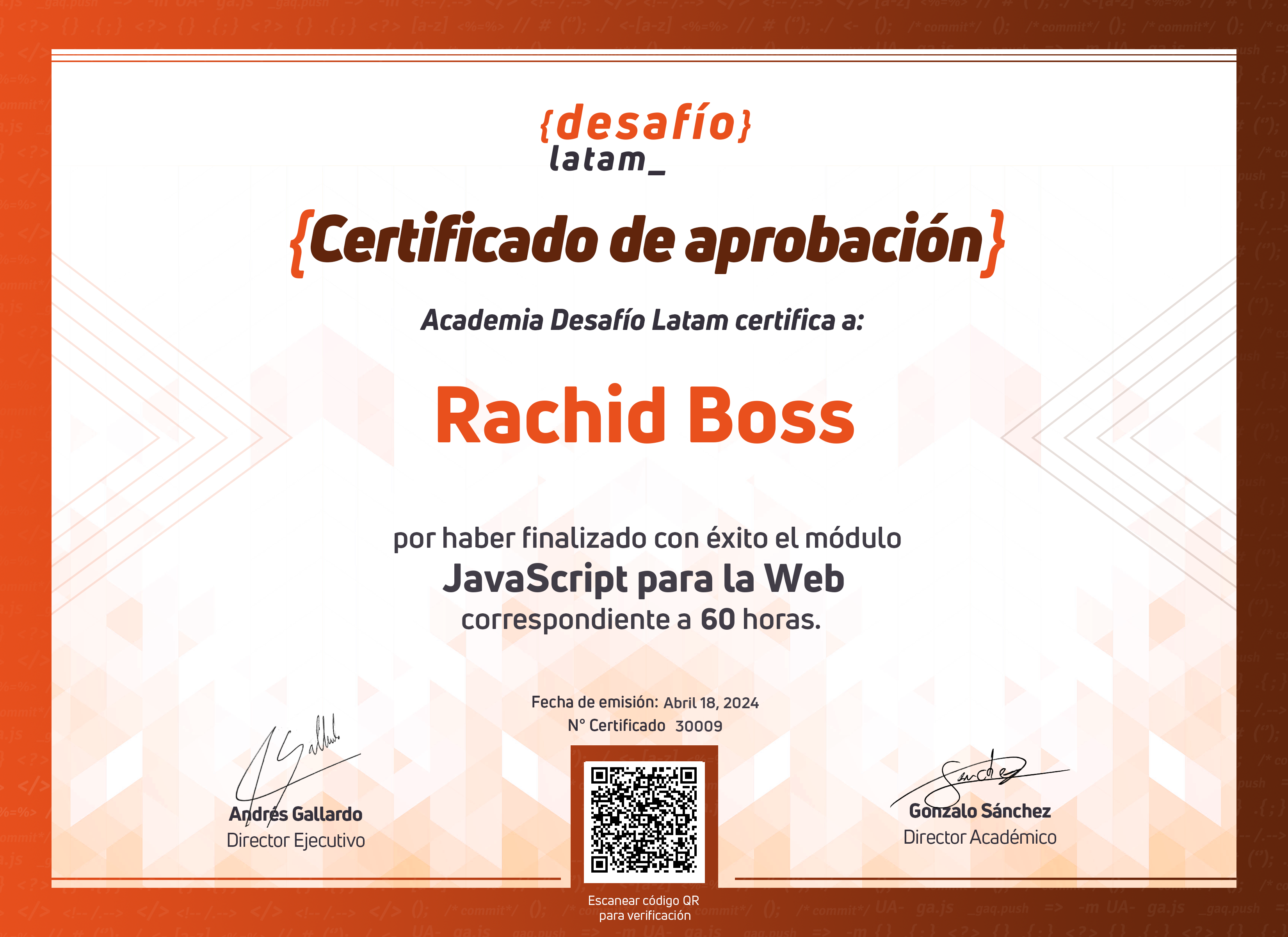 Certificado JavaScript