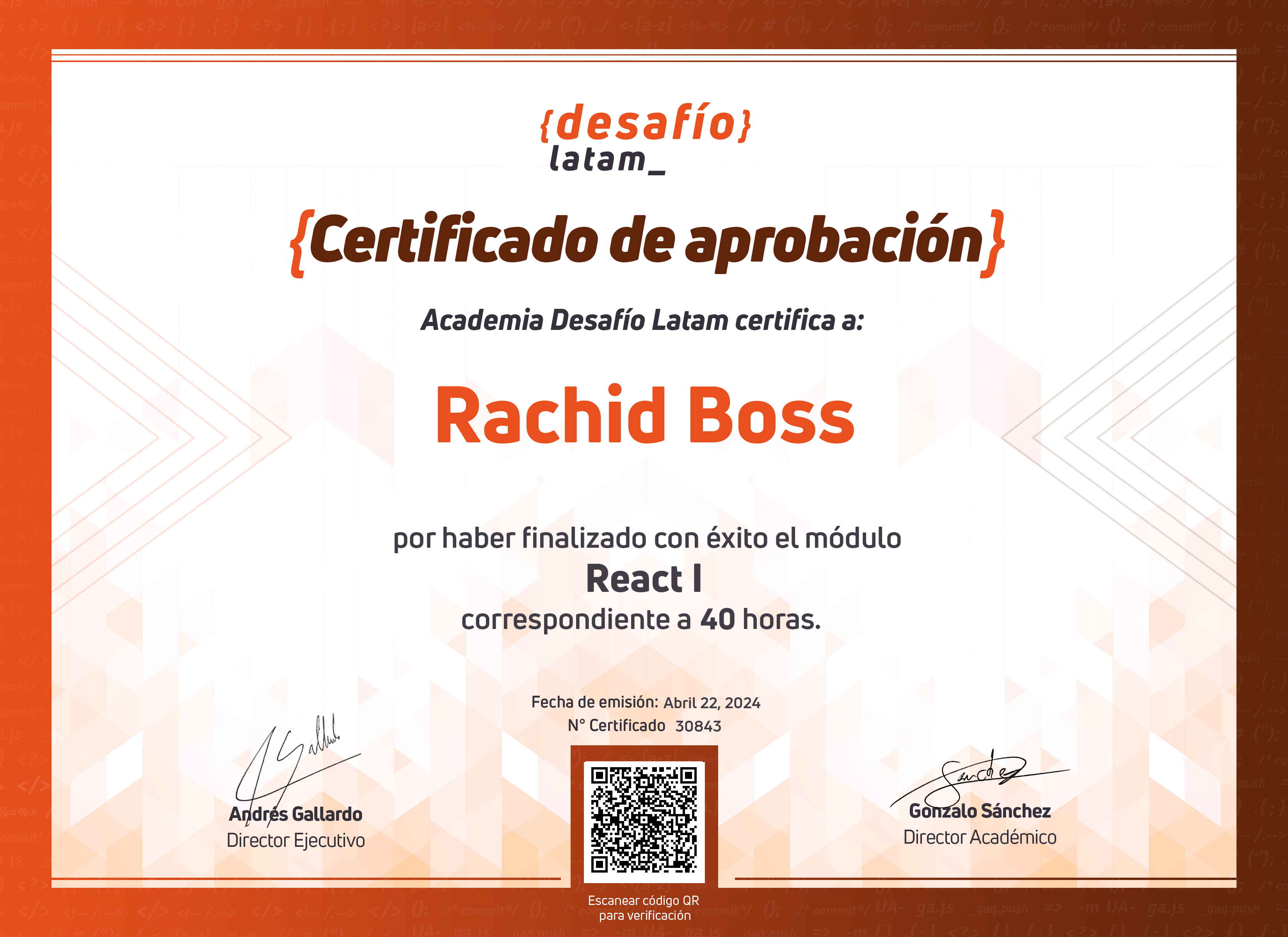 Certificado React I