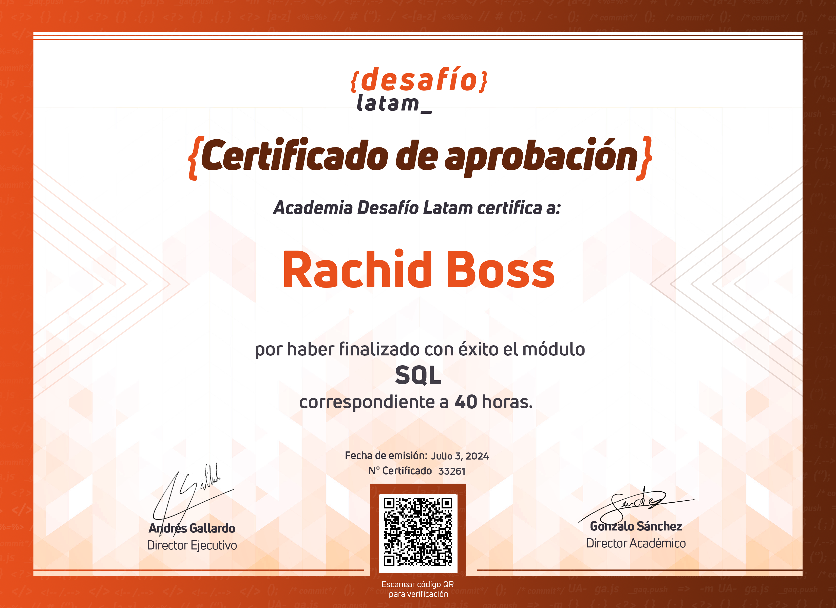 Certificado SQL